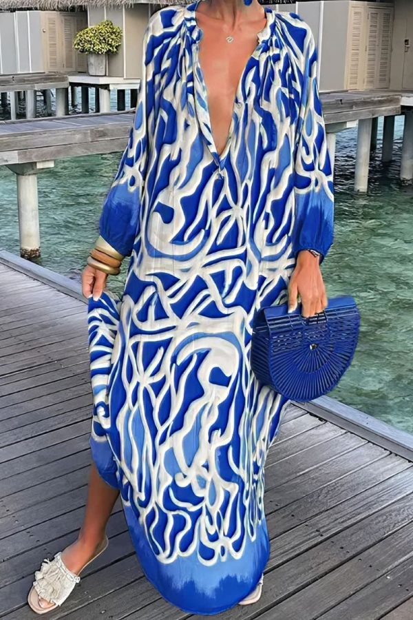 robe longue de plage à chemise